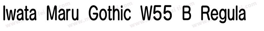 Iwata Maru Gothic W55 B Regular字体转换